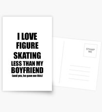 Figure Skating Girlfriend Funny Valentine Gift Idea For My Gf From Boyfriend I Love Postkarten