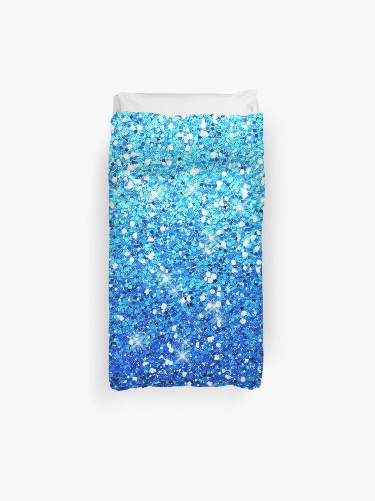 Blue Glitters Sparkles Texture Duvet Cover By Tees2go Redbubble