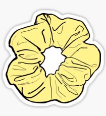 Gelbes Scrunchie Sticker