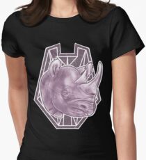 graues Nashorn Tailliertes T-Shirt