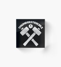 Bloque acrílico THUNDERSTRIKERZ Fitness & Apparel - Sledge Hammer Fitness doble - Colección ThunderStrikerz Print (impresión blanca)