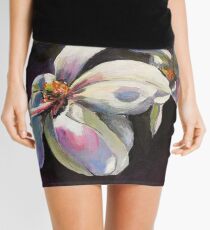 Weiße Magnolienblumen Minirock