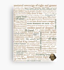 Lienzo Colección de insultos de Shakespeare - Edición revisada (por incognita)