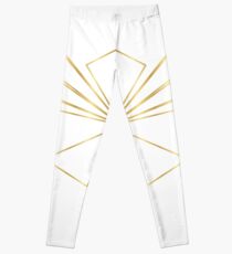 Gold und Weiß Leggings