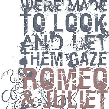 Artwork thumbnail, Romeo & Juliet Men Quote (Grey & Pink) by incognitagal