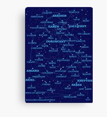 Lienzo Mapa de estrellas de ciencia ficción