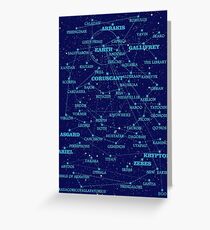 Sci-fi Star map Grußkarte