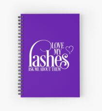 Love my lashes - Ask me about them - White Design Younique Inspired Spiral Notebook