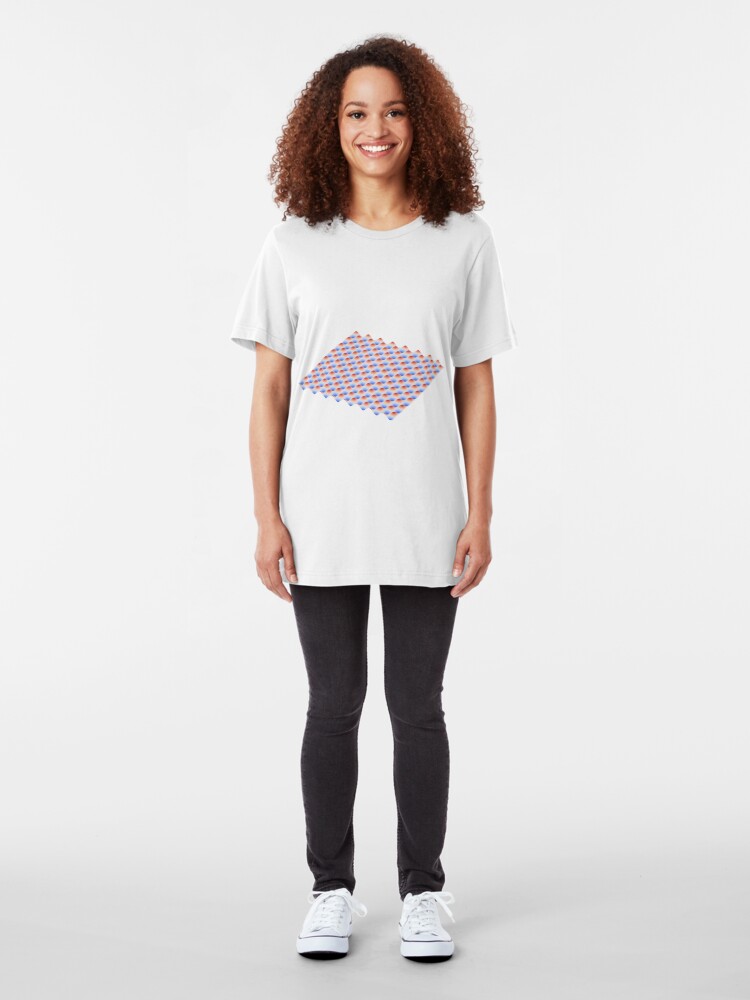 Alternative Ansicht von Sinus Landschaft - 3D Plot Slim Fit T-Shirt