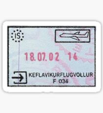 Island Passstempel Sticker