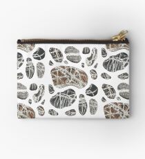 Stones - pen and watercolour drawing / painting - travelling, holiday, beach, nature Zipper Pouch
