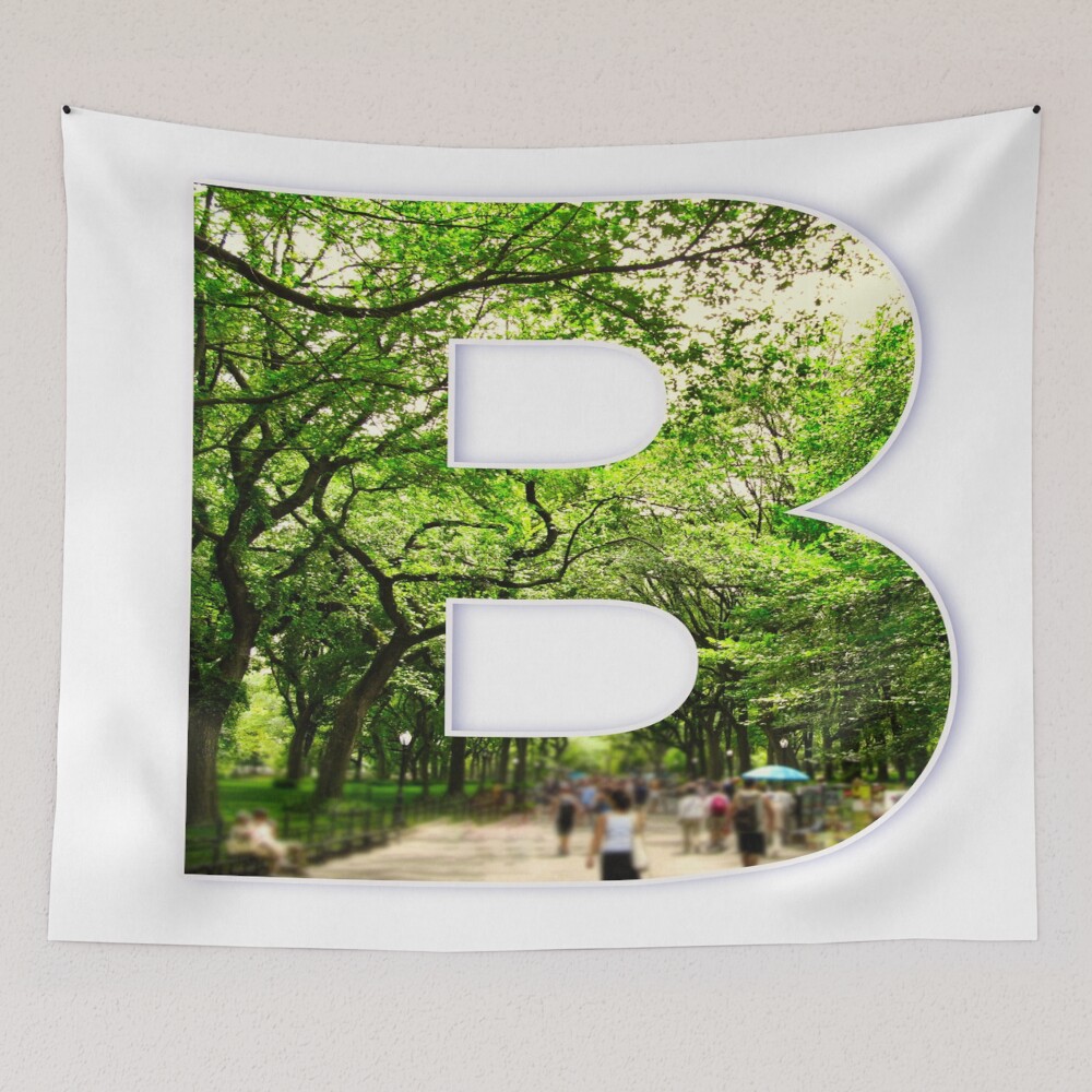 Central Park - Letter B on a tapestry