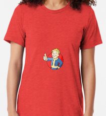 Fallout vault boy thumbs up Tri-blend T-Shirt