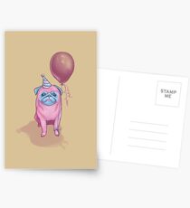 Party pug Postcards