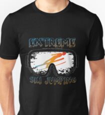 Ski jumping skis snow goggles Unisex T-Shirt