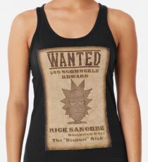 Rick and Morty - Old West Rick Sanchez Wanted Poster Racerback Tank Top
