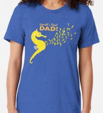 Family: Seahorse - World's Best Dad Tri-blend T-Shirt