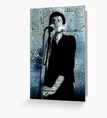 Ian Curtis / Schablone Grußkarte