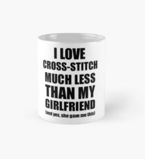 Cross-Stitch Boyfriend Funny Valentine Gift Idea For My Bf From Girlfriend I Love Mug
