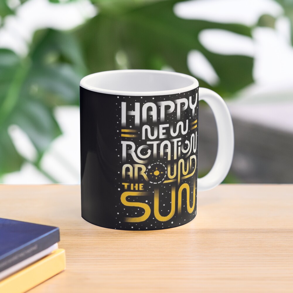 Feliz nueva rotación alrededor del sol Taza