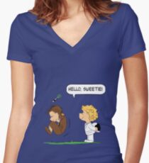 Hello, Sweetie Women's Fitted V-Neck T-Shirt