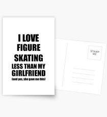 Figure Skating Boyfriend Funny Valentine Gift Idea For My Bf From Girlfriend I Love Postkarten