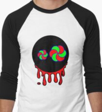 Funny cartoon bleeding head Men's Baseball ¾ T-Shirt