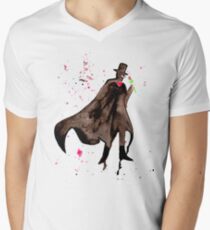 Tuxedo Mask Watercolor Men's V-Neck T-Shirt