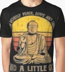 I'm mostly peace love light and a little go Yoga Tshirt Graphic T-Shirt