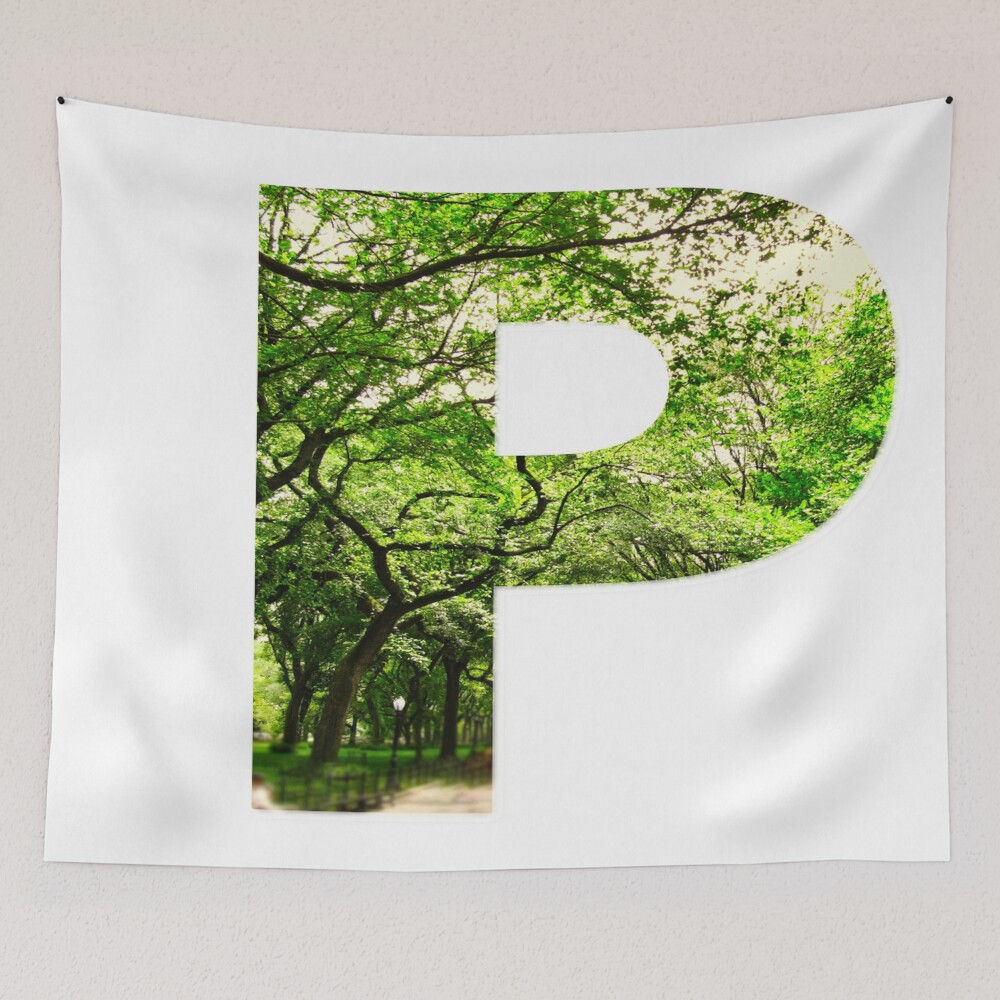 Central Park - Letter P on a tapestry