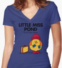 Little Miss Pond Women's Fitted V-Neck T-Shirt