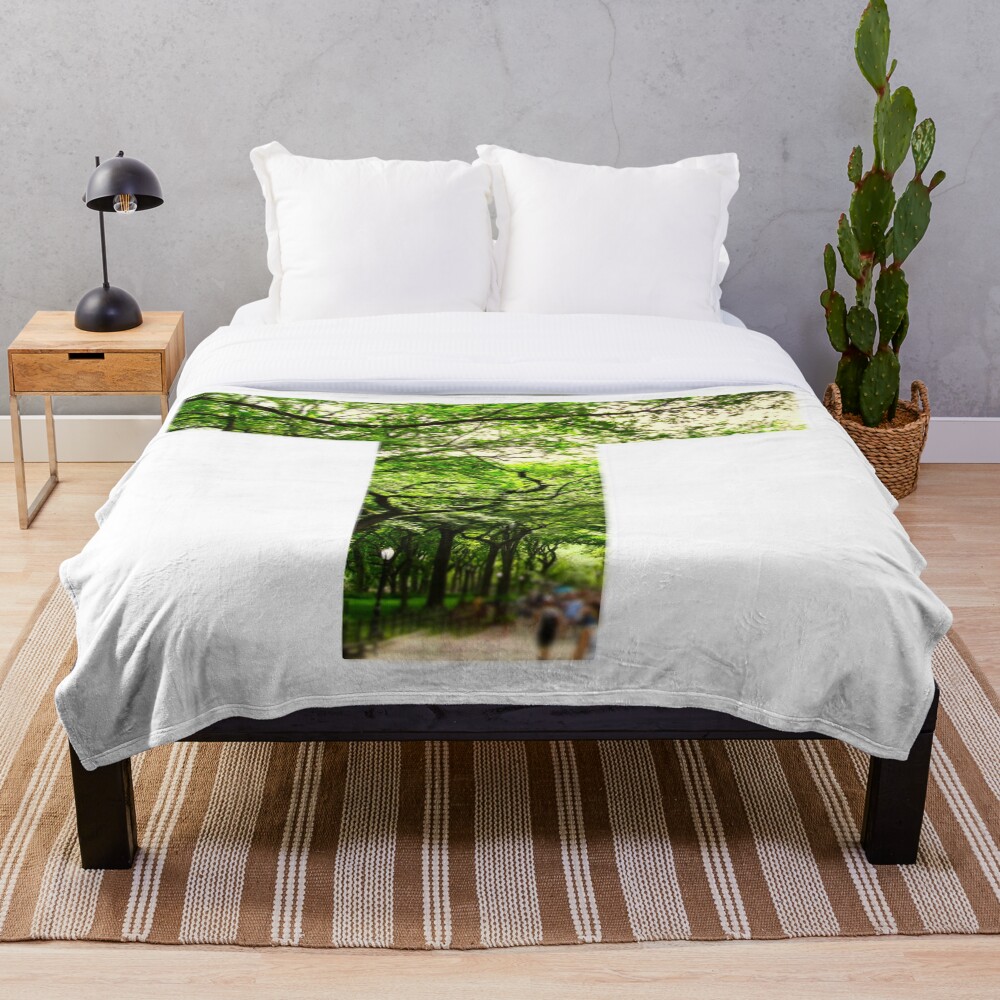 Central Park - Letter T on a throw blanket