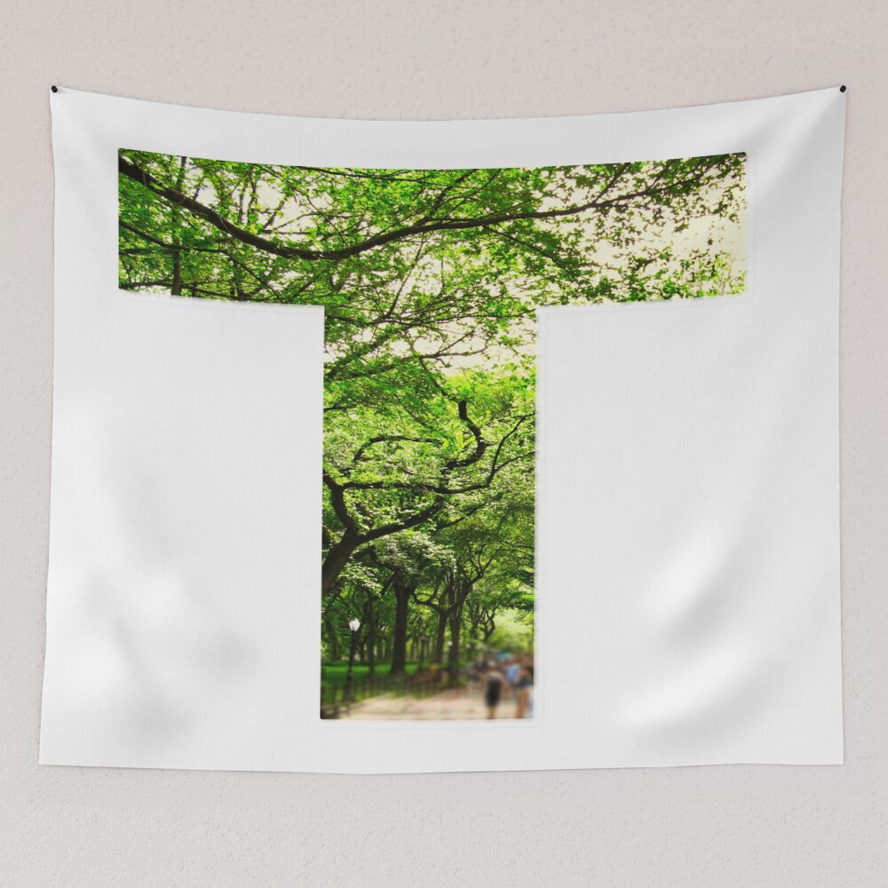 Central Park - Letter T on a tapestry