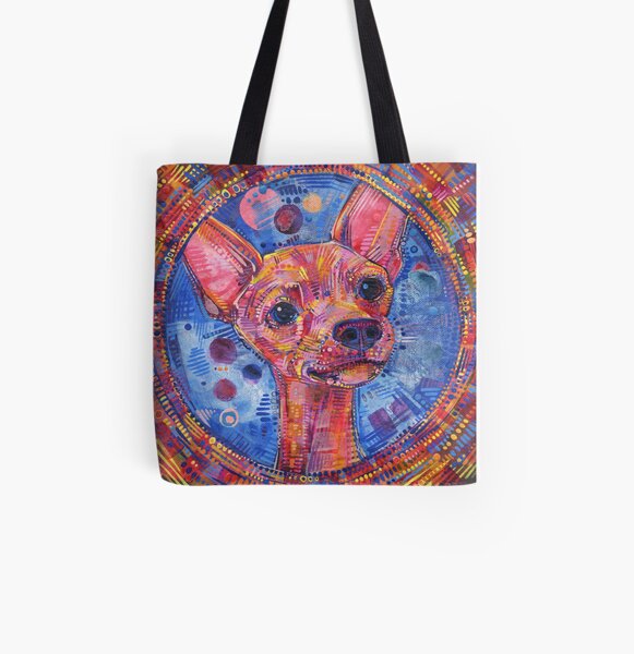 Watchdog (Chihuahua) painting - 2015 All Over Print Tote Bag