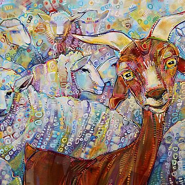 Artwork thumbnail, Goat/Sheep Painting - 2014 by gwennpaints