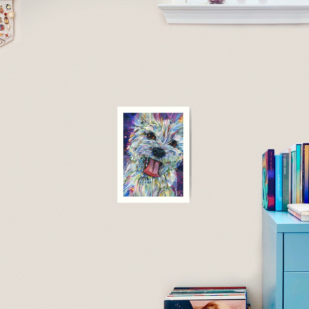 Westie mix painting - 2012 Art Print