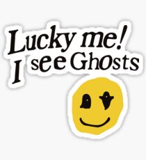 Pegatina Por suerte me veo fantasmas sonrientes