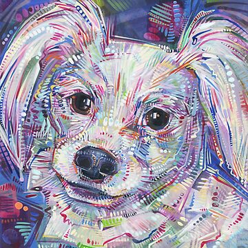 Artwork thumbnail, Papillon Dog Painting - 2016 by gwennpaints