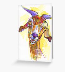 Goat drawing - 2011 Grußkarte