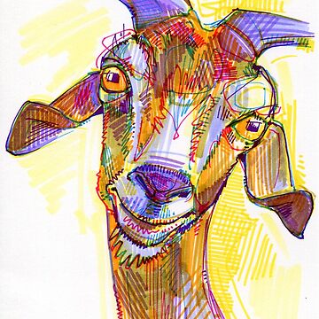 Artwork thumbnail, Goat Drawing - 2011 by gwennpaints