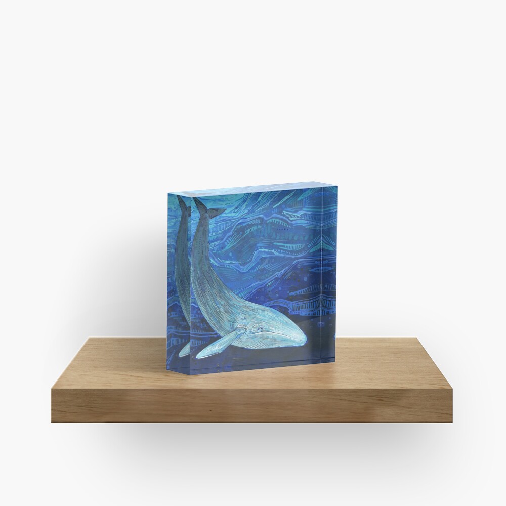 Blue whale painting - 2012 Acrylic Block