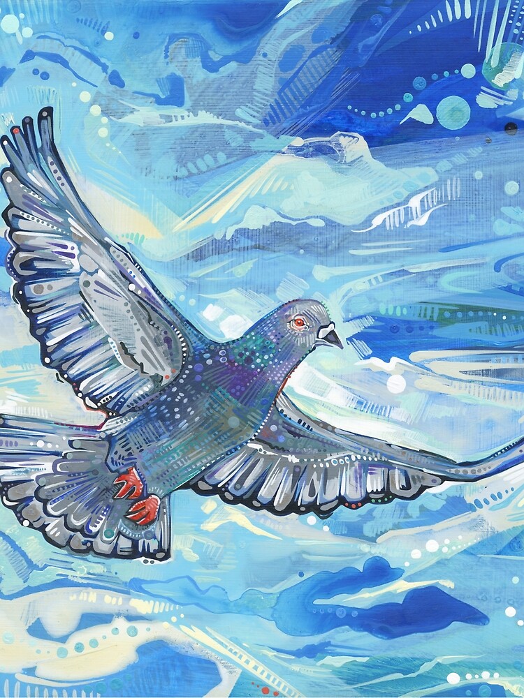Rock pigeon painting - 2012 by gwennpaints