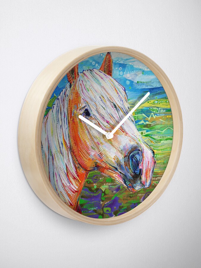 Alternate view of Haflinger horse (looking right) painting - 2012 Clock