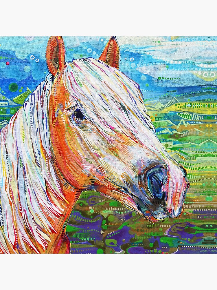 Haflinger horse (looking right) painting - 2012 by gwennpaints