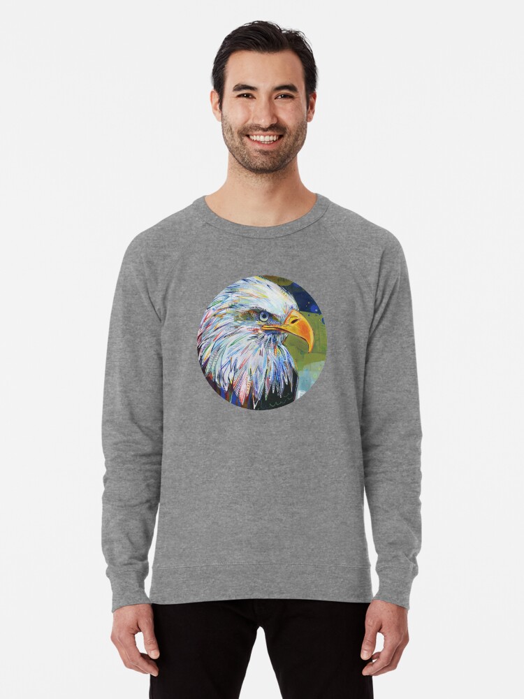 Alternate view of Bald eagle painting - 2012 Lightweight Sweatshirt