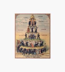 Pyramid of Capitalist Systems" - Industrial Workers of the World, 1911, Anticapitalist Propaganda Poster Art Board Print