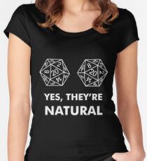 D20 Yes They're Natural Fitted Scoop T-Shirt