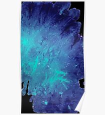 Póster Caja del teléfono azul veteado