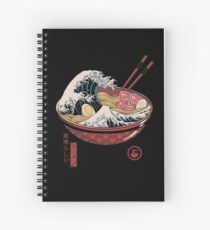 Great Ramen Wave Spiral Notebook