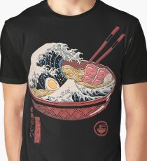 Camiseta gráfica Gran ramen de onda